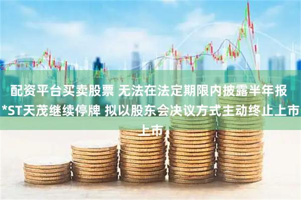 配资平台买卖股票 无法在法定期限内披露半年报 *ST天茂继续停牌 拟以股东会决议方式主动终止上市